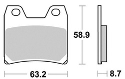 Klocki hamulcowe tył Yamaha XJR 1300 02-16 FZS 1000 01-05