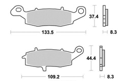 Klocki hamulcowe tył Kawasaki VN 900 1500 1600 1700 2000 Suzuki VLR 1800