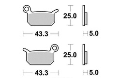 Klocki hamulcowe tył KTM SX 50 04-16 SX 65 04-10