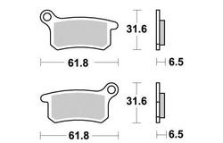 Klocki hamulcowe tył KTM SX 65 11-17 SX 85 03-10
