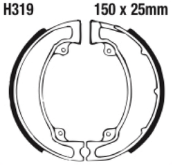 Szczęki hamulcowe tył H319G Honda CR 450 R 81