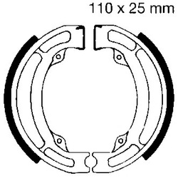 Szczęki hamulcowe tył S604G Kawasaki KLX 125 Suzuki DRZ 125 RM 80