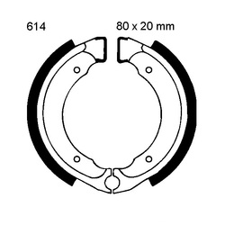 Szczęki hamulcowe tył S614G Kawasaki KFX 50 80 Suzuki CL 50 LTA 50 LTZ 50