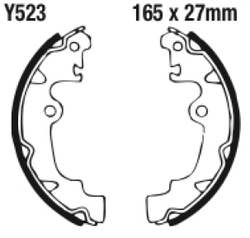 Szczęki hamulcowe tył Y523G