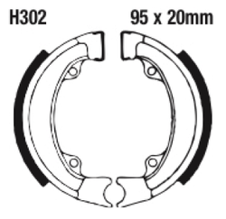 Szczęki hamulcowe tył H302 Honda NB 50 NS 50 QR 50 ND 50 Sym Fiddle 50