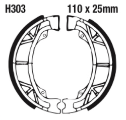 Szczęki hamulcowe tył H303 Daelim SJ 50 Honda C 50 70 90 CG 125