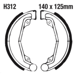 Szczęki hamulcowe tył H312 Honda XL 250 76-78
