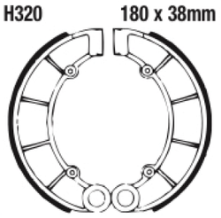 Szczęki hamulcowe tył H320 Honda CB 650 79-82 CB 750 69-83