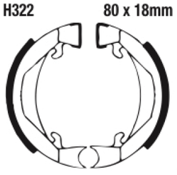 Szczęki hamulcowe tył H322 KTM SX 50 Puch Maxi Honda PA 50