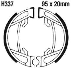 Szczęki hamulcowe tył H337
