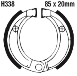 Szczęki hamulcowe tył H338 Honda CR 80 R 85-91