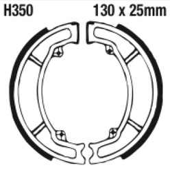 Szczęki hamulcowe tył H350 Honda CN 250 86-03 Piaggio Hexagon 250 98-00
