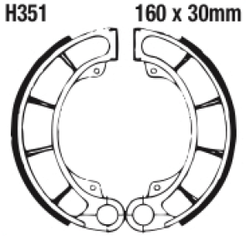 Szczęki hamulcowe tył H351 Honda FES 125 150 250 TRX 350 400 420 CL 400