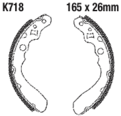 Szczęki hamulcowe tył K718