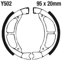 Szczęki hamulcowe tył Y502 Suzuki RM 80 X 82-89 YZ 80 80-92