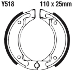 Szczęki hamulcowe tył Y518 Yamaha SR 125 YE 50 Zest PW 80 CW 50 CY 50