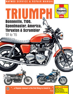 Instrukcja serwisowa Triumph America Bonneville Speedmaster Thruxton 01-15