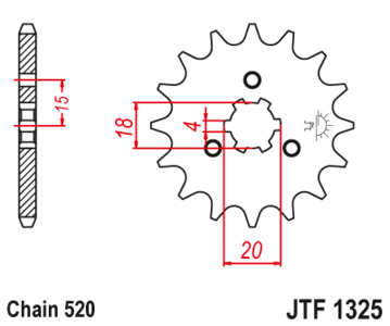 Zębatka przód 11Z JTF1325.11 Honda ATC 200 81-87