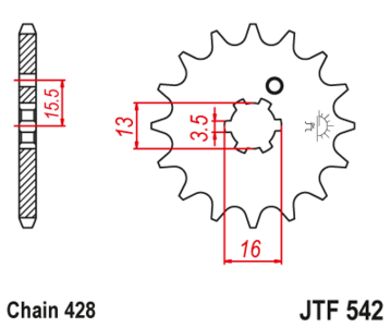 Zębatka przód 13Z JTF542.13 Yamaha DT 80 84-85