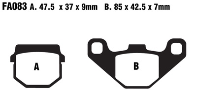 Klocki hamulcowe przód FA083HH CPI Popcorn 50 Hyosung FX 110