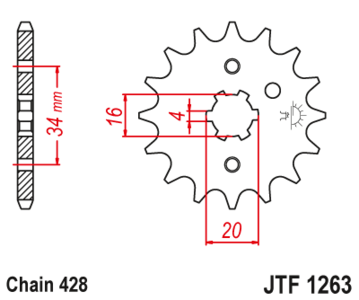 Zębatka przód 12Z JTF1263.12