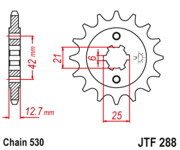 Zębatka przód 16Z JTF288.16
