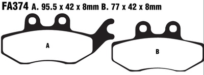 Klocki hamulcowe tył FA374