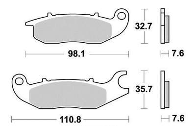 Klocki hamulcowe tył S1804