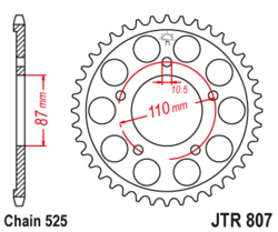 Zębatka tylna 49Z JTR807.49