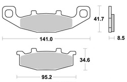 Klocki hamulcowe przód S1004A Kawasaki GPX 600 750 GPZ 500 GTR 1000